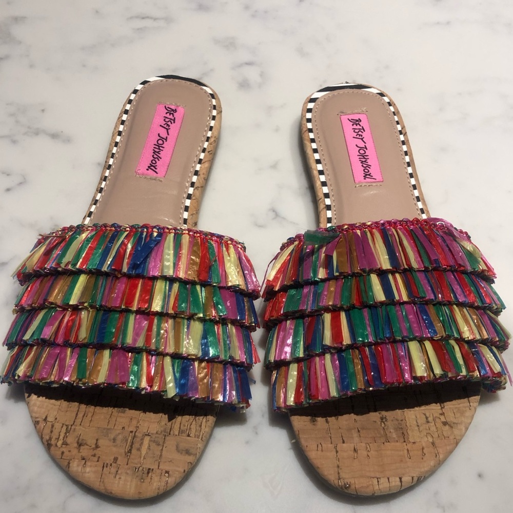 Betsey Johnson Fringe Sandal